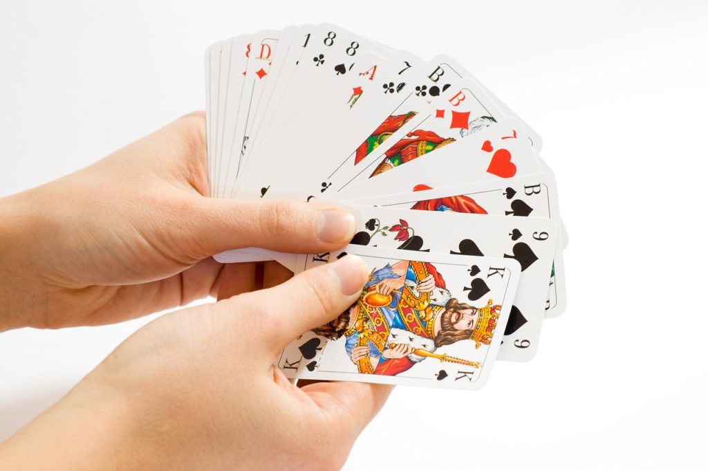 man playing cards