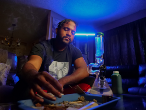a man with a bong